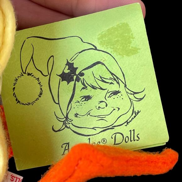 Annalee Mobilitee Duck Plush Vtg Yellow Duckling in Hat w/ Green TAG Easter Toy - Picture 11 of 16